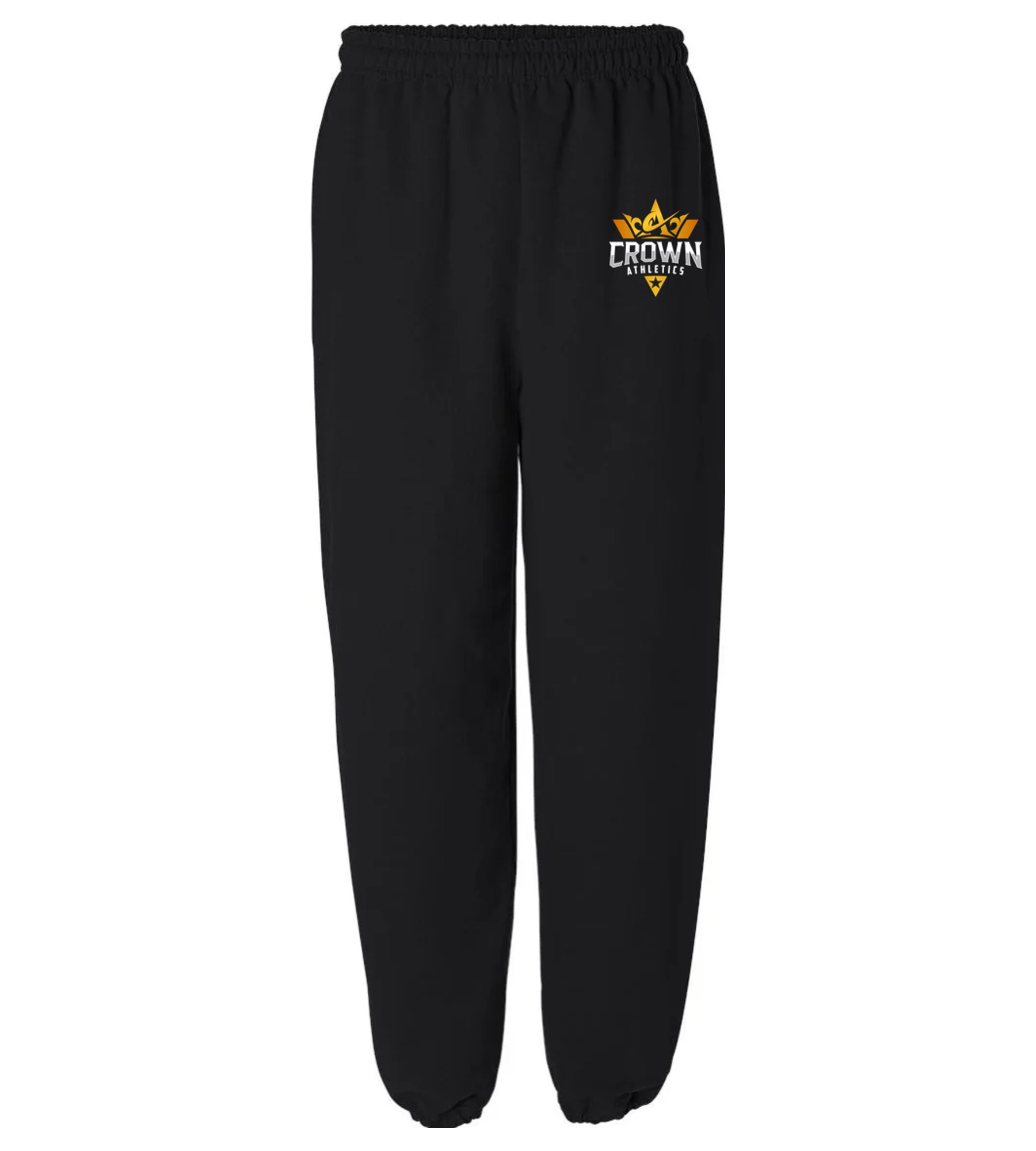 Gildan Blend Sweatpants Black with Crown Athletics